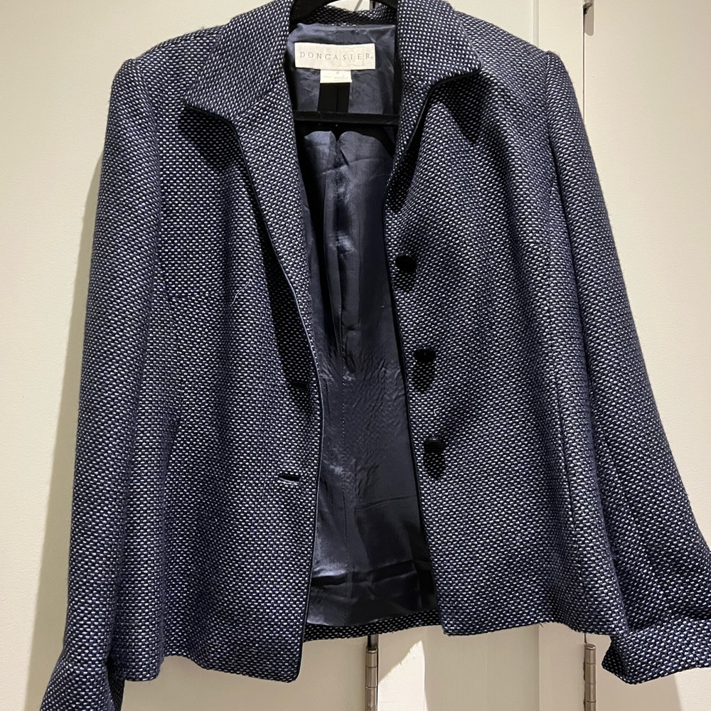 Doncaster Dark Purple Blazer with Shimmery Details